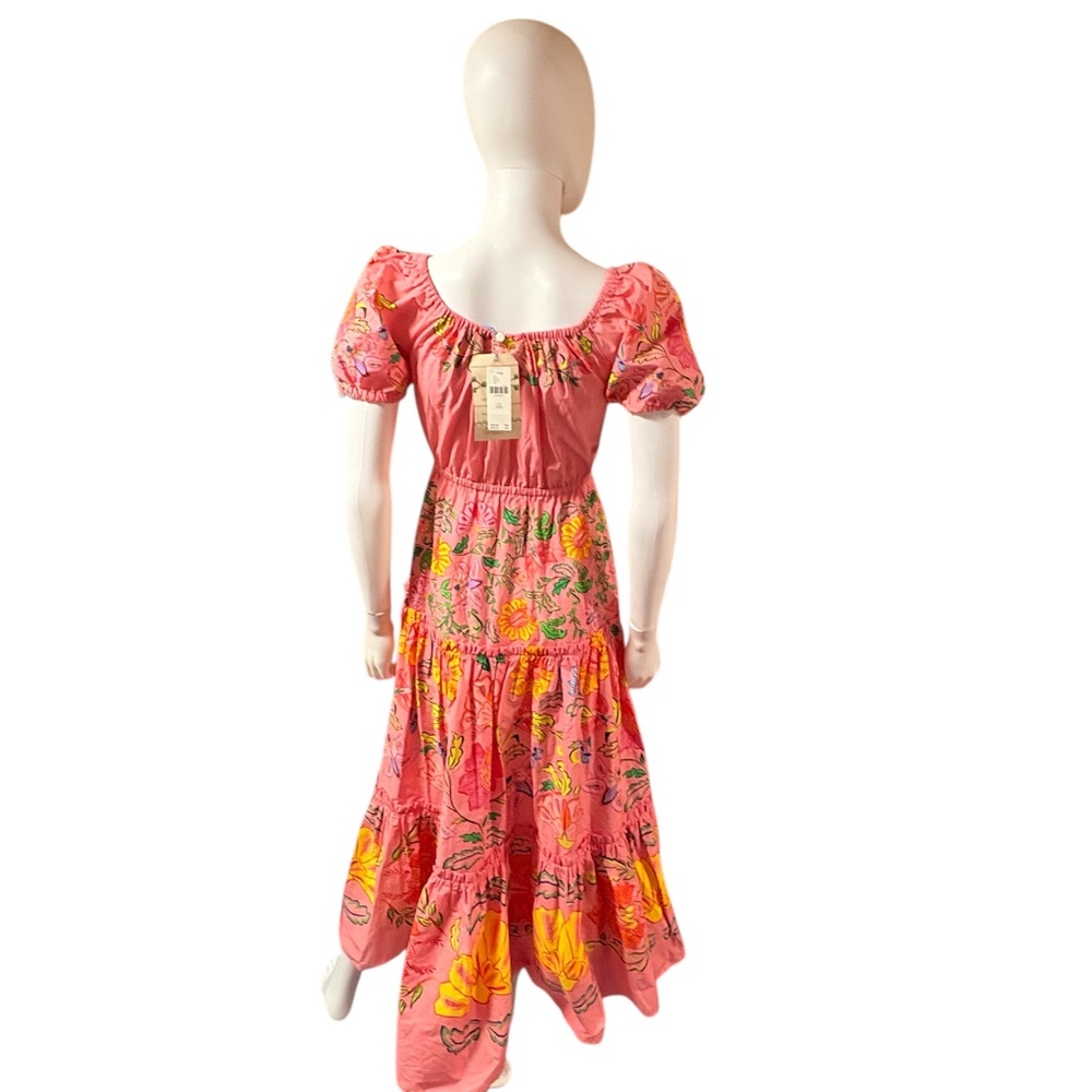 FARM Rio Pink Floral Tiered Maxi Dress - Picture 5 of 7